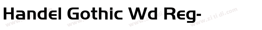 Handel Gothic Wd Reg字体转换
